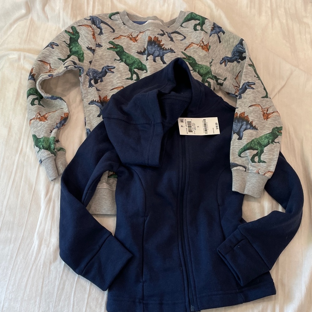 H&M Gray and Blue Sweatshirt